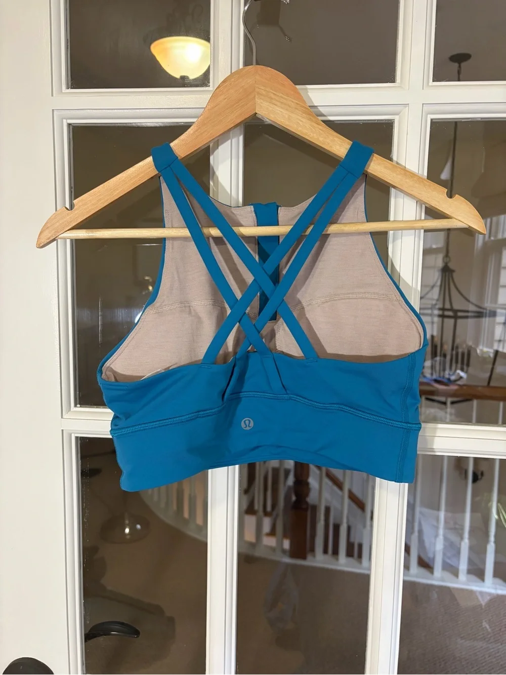 lululemon athletica Blue High-Neck Sport Bra